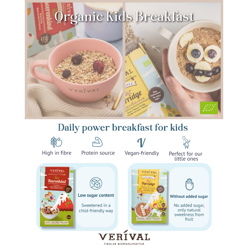 Verival Kids Cocoa-Banana Porridge 350g (BBF : 17 Sep 2025)